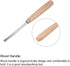 uxcell Wood Chisels Carving Knife, 10mm Chrome Plated Carbon Steel Triangle Tip Hand Tool, 165mm Length