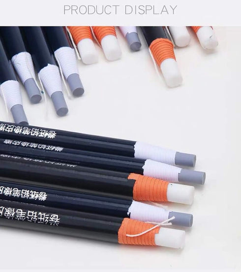 Hand Tear Sketch Eraser, Pen-Style Shape, Round Tip Highlight Rubber School Supplies, 12 Pack (5mm).