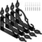 Luomorgo 4 Pcs L Bracket Decorative Shelf Brackets, Wall Mounted L Shape Floating
