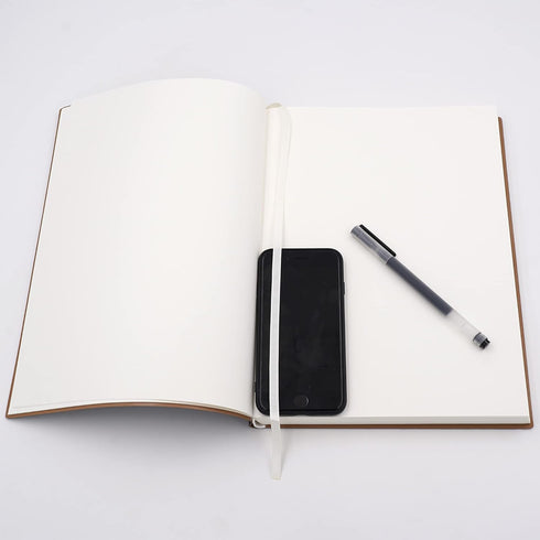 Large Thick Journal Notebook, A4 8.4x11.4 inches, 416 Pages, Soft Faux Leather Cover for Writing, Black