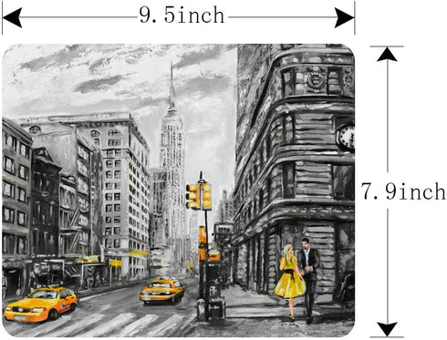 Gaming Mouse Pad Love from New York, Non-Slip Rubber Mouse Pad for Computers, 9.5 Inch x 7.9 Inch