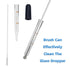 Zkupanx 6 1 mL 1mL PCS Glass Eye Droppers with Clean Brush for Essential Oils, Lab, Health Care, Crafts - Glass