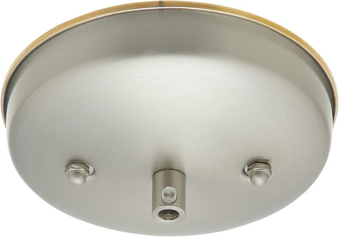 Aspen Creative 21528-51 Nickel,5-1/8 Diameter,11mm Ceiling Canopy Kit with Warm Brass Trim for Chandelier and Pendant