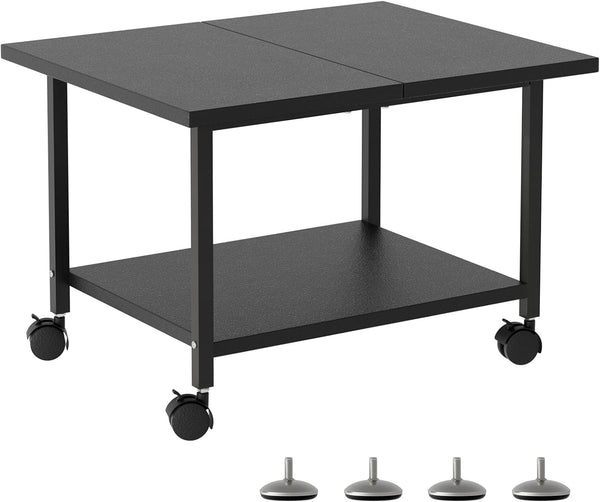 SwaaVee Printer Stand with Storage Under Desk Shelf, Desktop Printer Stand Organizer,