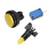 uxcell Game Push Button 46mm Round 12V LED Illuminated Switch with Micro Switch for Arcade Games, Yellow 2pcs