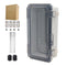 Outdoor Waterproof Electrical Box - IP67 ABS Plastic Junction Box with Hinged Cover, Mounting Plate, Wall Bracket,