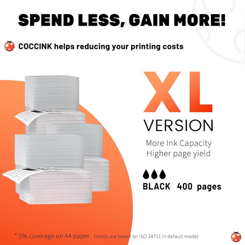COCCINK 245XL Black Ink Cartridge Replacement for Canon Pixma Printers, PG-245 XL 245 (1 Black)