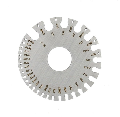 DGOL Stainless Steel SWG Sheet Metal Wire Cable Gage Standard Thickness Gauge with Clear Numbers and Letters