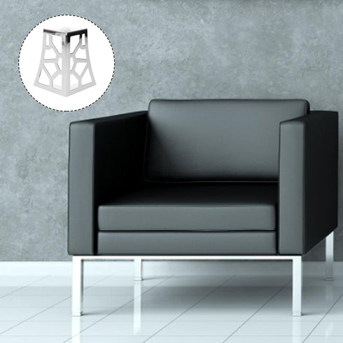 10cm 4pcs Zerodeko Metal Furniture Legs Chrome Hollow Pattern Cabinet Table Sofa Couch Support Feet Replacement