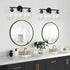 Unicozin 3 E26 Modern Bathroom Light Fixtures, Light Vanity Lights, Black Wall Lamp with Clear Glass for Bathroom