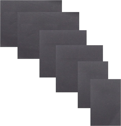 Black Sticky Notes - Self-Stick Note Pads, Easy to Post for Office, School, Home, 6 Pads, 3 Sizes, 50 Sheets/Pad