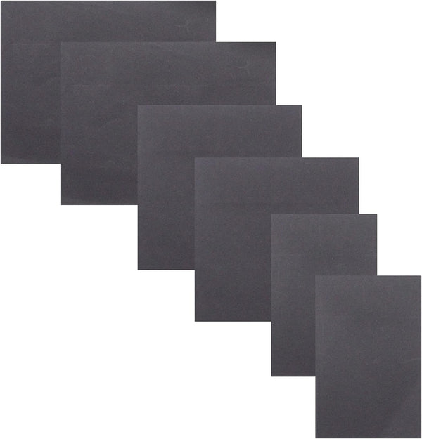 Black Sticky Notes - Self-Stick Note Pads, Easy to Post for Office, School, Home, 6 Pads, 3 Sizes, 50 Sheets/Pad