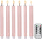 Spring Taper Candles Pastel Flameless Flickering with Remote Timer, Battery Operated Warm