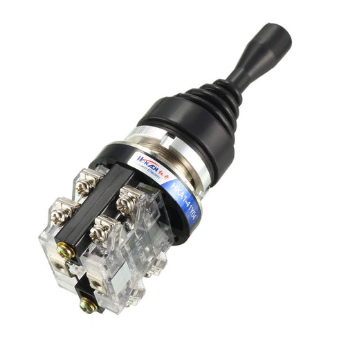 uxcell Joystick Switch Controllers 4 Position 4NO Latching Type 150V/250V/600V 30mm Panel Mount HKA1-41Y04
