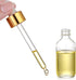 AOZITA 4 Pcs 1 oz Golden Cap Clear Dropper Bottles (30ml) with 1 Funnel & 4 Labels for Essential Oils