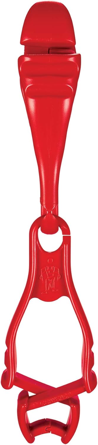 Ergodyne Squids 3400 Glove Clip Holder, Dual Clips, 6-Pack, Red
