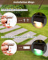 8 Pack Solar Deck Lights, Waterproof Color Changing Solar Fence Lights for Pool, Step, Patio, Deck, Backyard