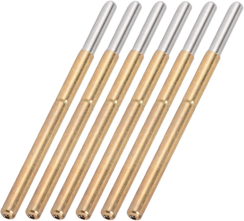 Spring Contact Probe, 100PCS Round Pogo Pins, Mini Size Stainless Steel Wire with Brass Plunger for Soldering