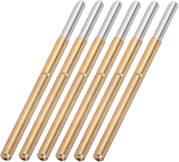 Spring Contact Probe, 100PCS Round Pogo Pins, Mini Size Stainless Steel Wire with Brass Plunger for Soldering