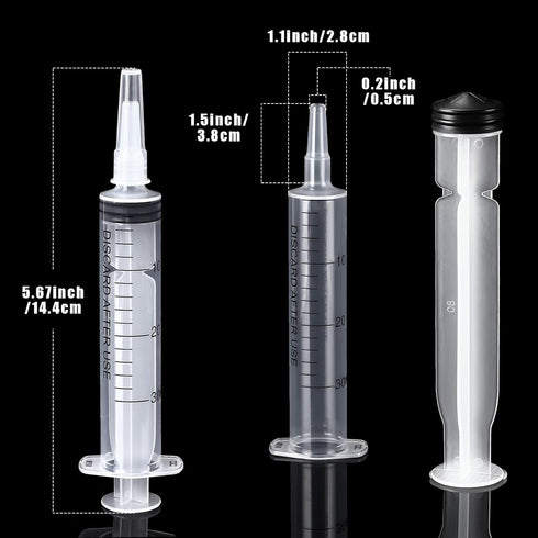 Frienda Large Plastic Syringe 4 Pack Measuring Syringe Tools Dispensing Multiple Uses (30 ml)