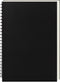 DSTELIN 9 inch x 6 inch Blank Spiral Notebook, Soft Cover, 160 Pages / 80 Sheets, Black Sketch Book