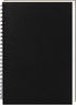 DSTELIN 9 inch x 6 inch Blank Spiral Notebook, Soft Cover, 160 Pages / 80 Sheets, Black Sketch Book