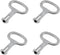 4Pcs Electrical Cabinet Key, 5mm Hole Zinc Alloy Water Meter Box Safety Key for Tool Box and Mailbox