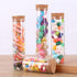10Pcs 60ml Glass Test Tubes with Cork Stoppers, Clear Flat Borosilicate Glass Bottles for Storage