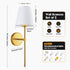 Sets 2, Wall Sconces of Retro Industrial Wall Lamps, Vanity Sconces Wall Lighting with White Fabric Shades, Wall Lights