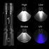 2 in 1 Blacklights Flashlight, UV 395nm Ultraviolet Torch Light for Home Security and Outdoor Activities