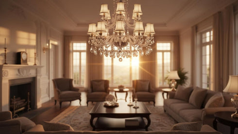 Aspen Creative 30035-2A, 3" 5" 4-1/2" Set 2 Bell Clip-On Chandelier Lamp Shade, Off-White, Top x Bottom x Slant Height
