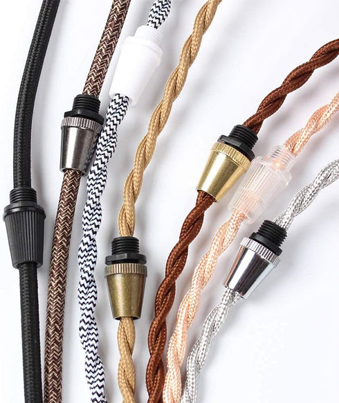 50 Plastic Strain Reliefs Pairs for Pendant Lighting, Cord Grips Cable Glands for Wiring,Ceiling Lighting,DIY-Retro