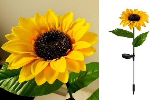SLXTOU Led Solar Sunflower Flower Light, Outdoor Garden Garden Decoration Light, Lawn Plug-in Light