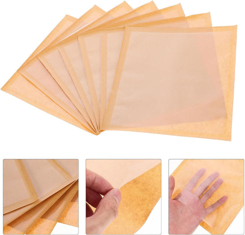 100pcs 18x19cm Packaging Abaodam Kraft Paper Bread Bags Grease Resistant Bakery Bags for Sandwiches Cookies Pastry