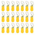 ESUPPORT 100Pcs Yellow Copper Ring Insulated Terminal Connectors, 10-12 Ga Crimp Wire Electrical Cable Kit