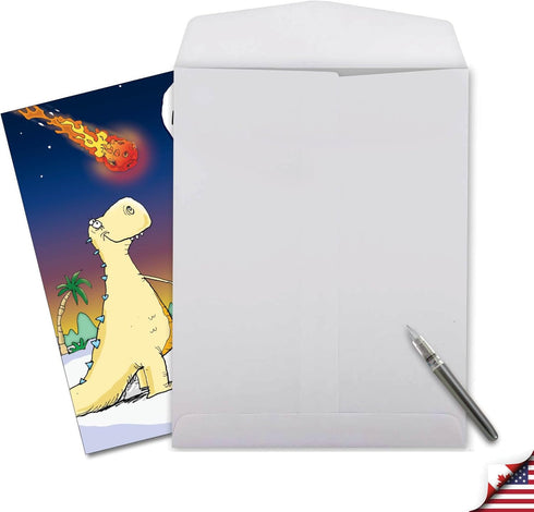 NobleWorks - Jumbo Funny Birthday Card with Envelope (8.5 x 11 Inch) - Make a Wish Humor Card J9735