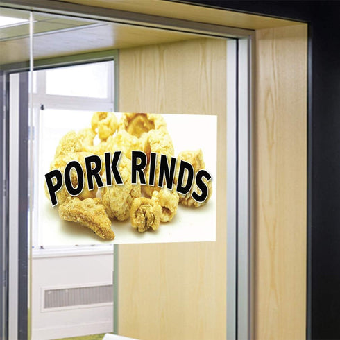 Fastasticdeals 14x10Inches Decal Stickers Multiple Sizes Pork Rinds Restaurant Cafe Bar D Industrial Vinyl Safety Sign