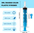 50pcs 5ml Syringes with Caps for Industry Lab Pet Feeding, Blue