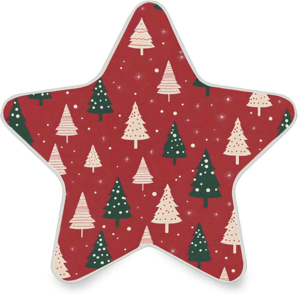 ALAZA Merry Christmas Cartoon Tree Red Star Shaped LED Night Light Dusk