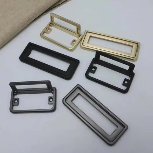 Aoleegatt Pull(Copper-32mm) Thickened Zinc Alloy Concealed Buckle Handle Bedside Table Drawer Invisible Flat Handle