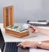 Neando 4x6 4 600 Index Card Holder, Acacia Index Card Box, Index Card Organizer Case, Wood Recipe Box with Dividers