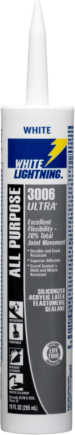 Ultra All Purpose Elastomeric Sealant, 10 OZ by White Lightning