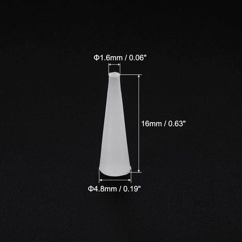 MECCANIXITY Silicone Rubber Tapered Plug 1.6mm to 4.8mm Solid White for Powder Coating, Painting, Anodizing, Plating, Sandblasting, Laboratory Use 40 Pieces