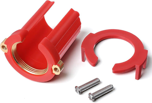 InnoHHustle 32mm Kitchen Faucet Fixing Nut PP Plastic Faucet Lock Nut for Threaded Pipe OD Anti Loosening Hot and Cold