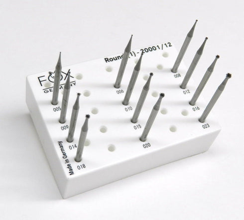 Jewelry Making Burs Set, Round Shape Ball Burs, Jewelers Fig1 005-023, Made in Germany