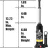 Torin 2 Ton (4,000 LBs) Capacity Hydraulic Welded Bottle Jack, AT90203BB , Black by Torin