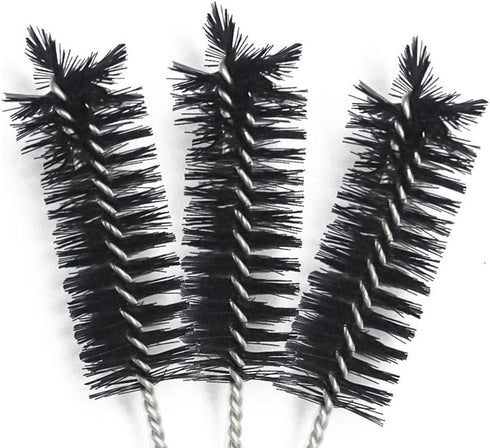 6 Piece 65mm Mini Short Soft Nylon Brush Cleaner for Glass Tube Cleaning Tools