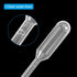 PATIKIL Disposable Transfer Pipettes, 200 Pcs 1ml LDPE Plastic Pipette for Lab Liquid Transfer, Clear