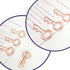 Gold Key Shaped Wire Paper Clips, 40 Pieces, Bookmark Clips for Office School Home Use, Rose Gold