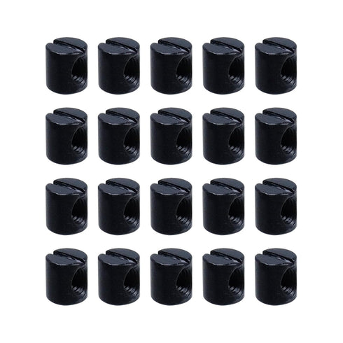 Pastlla 20 Pcs Metric Black M6 Barrel Nuts Cross Dowels Slotted Nuts Bed